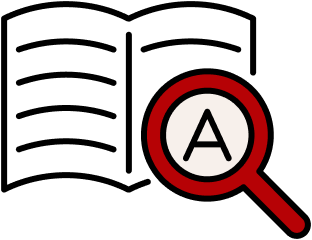 Illustration of an open book with a location marker